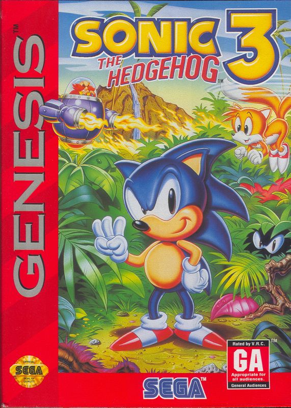 Sonic the Hedgehog 3 Genesis Front Cover