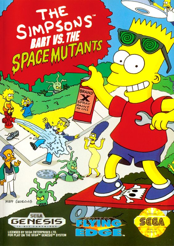 The Simpsons Bart vs the Space Mutanten Commodore Amiga Computer Spiel Vintage 