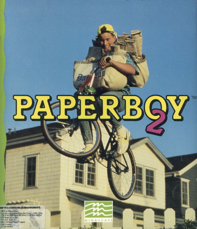 Paperboy 2 DOS Front Cover