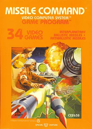 Missile Command Atari 2600 Front Cover