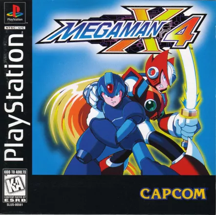 Mega Man X4 PlayStation Front Cover