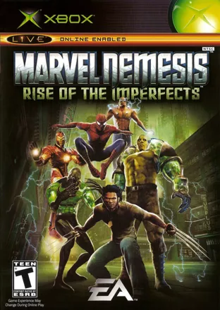 Marvel Nemesis: Rise of the Imperfects Xbox Front Cover