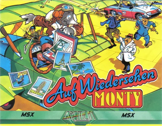 Auf Wiedersehen Monty MSX Front Cover rotated 90 degrees