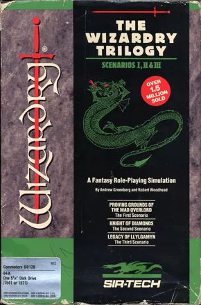 The Wizardry Trilogy: Scenarios I, II &#x26; III Commodore 64 Front Cover