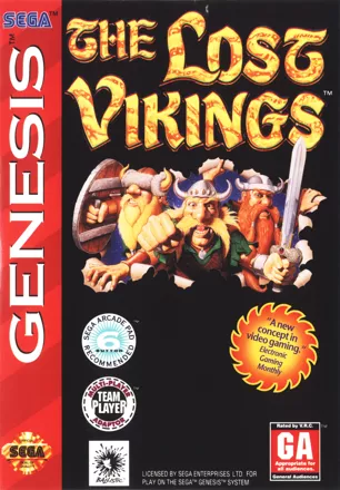 The Lost Vikings Genesis Front Cover
