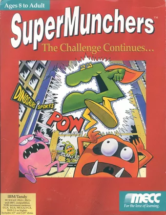 Super Munchers: The Challenge Continues... DOS Front Cover