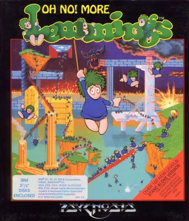 Oh No! More Lemmings DOS Front Cover