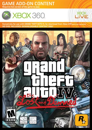 Grand Theft Auto IV: The Lost and Damned Xbox 360 Front Cover
