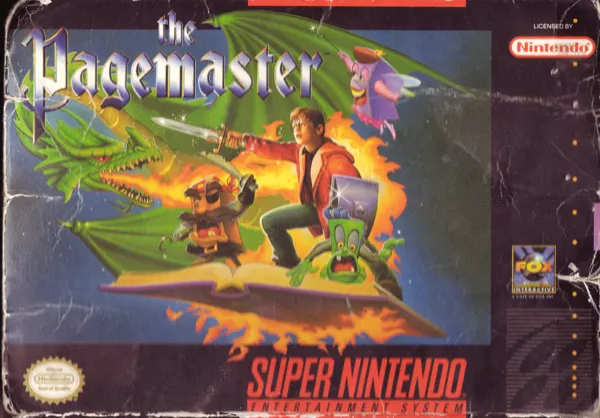 The Pagemaster SNES Front Cover