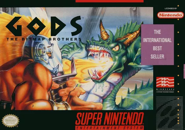 Gods SNES Front Cover