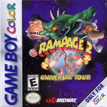 Rampage 2: Universal Tour Game Boy Color Front Cover