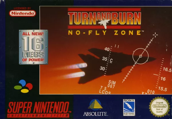 Turn and Burn: No-Fly Zone SNES Front Cover