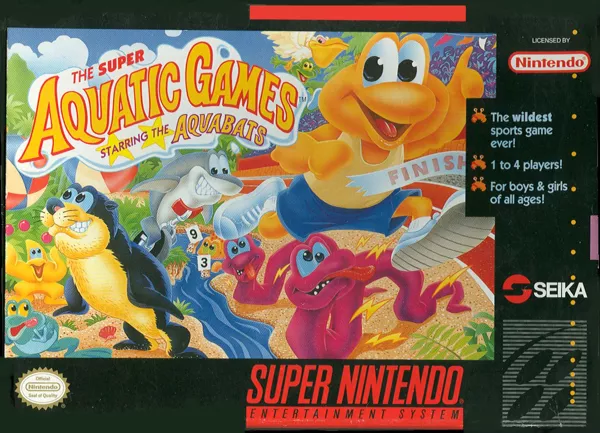 The Super Aquatic Games SNES Front Cover