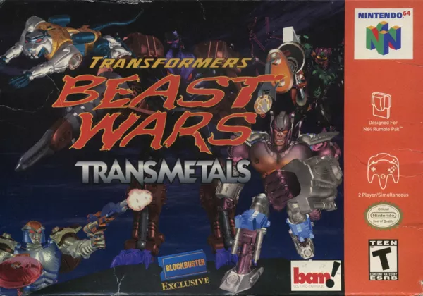 Transformers: Beast Wars Transmetals Nintendo 64 Front Cover