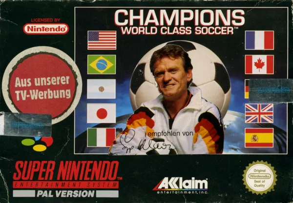 Champions World Class Soccer SNES Front Cover