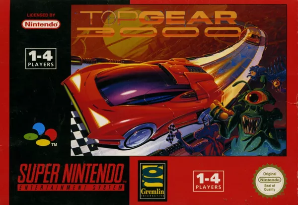 Top Gear 3000 SNES Front Cover