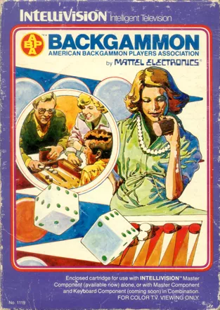 ABPA Backgammon Intellivision Front Cover