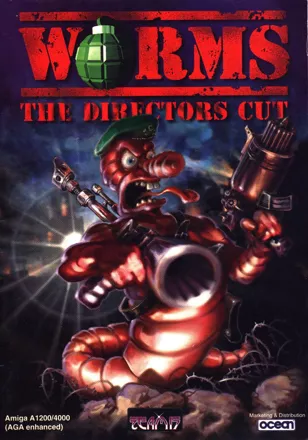 Worms: The Director&#x27;s Cut Amiga Front Cover
