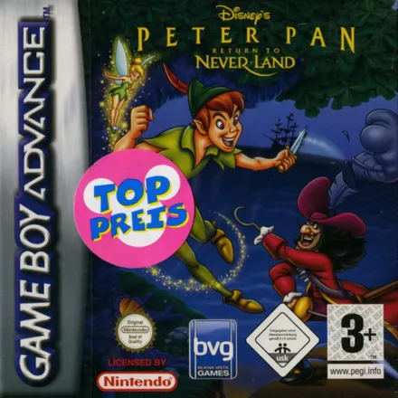 Disney&#x27;s Peter Pan: Return to Never Land Game Boy Advance Front Cover