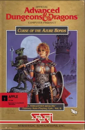 Curse of the Azure Bonds Apple II Front Cover
