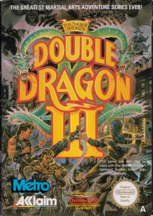 Double Dragon III: The Sacred Stones NES Front Cover