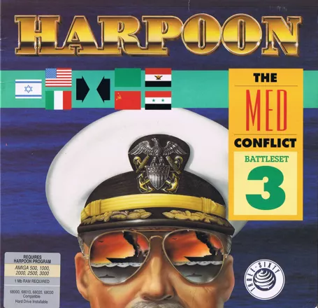 Harpoon Battleset 3: The MED Conflict Amiga Front Cover