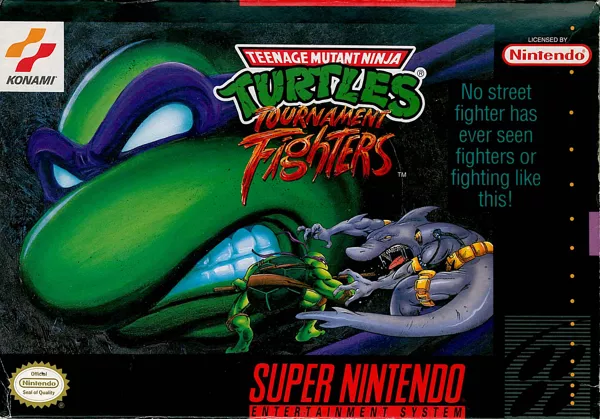 Teenage Mutant Ninja Turtles: Tournament Fighters SNES Front Cover