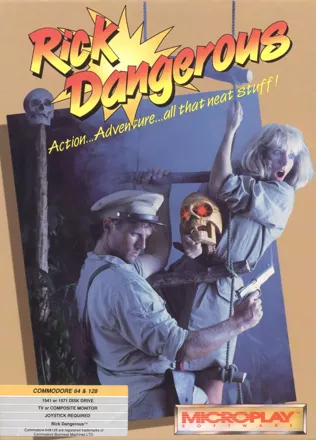 Rick Dangerous Commodore 64 Front Cover