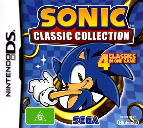 Sonic Classic Collection Nintendo DS Front Cover