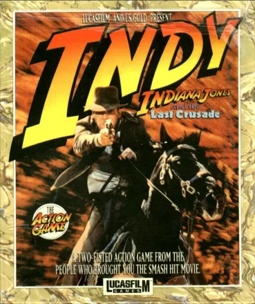 Indiana Jones and the Last Crusade: The Action Game DOS Front Cover