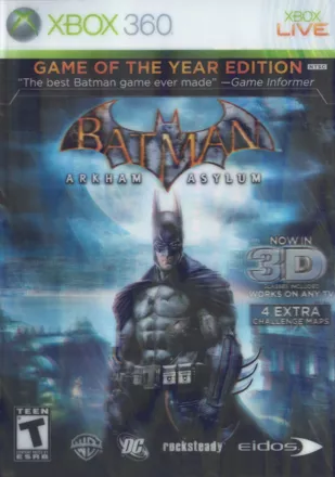 Batman: Arkham Asylum - Game of the Year Edition Xbox 360 Front Cover