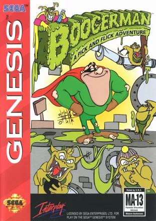 Boogerman: A Pick and Flick Adventure Genesis Front Cover