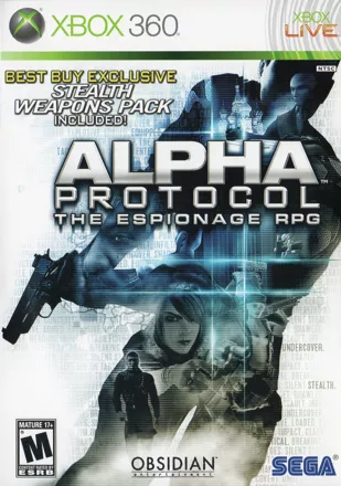 Alpha Protocol Xbox 360 Front Cover