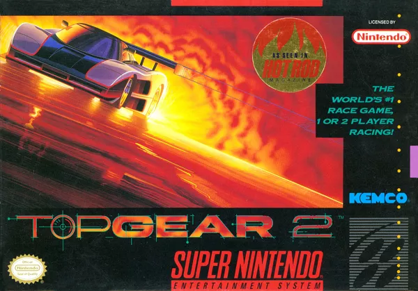 Top Gear 2 SNES Front Cover
