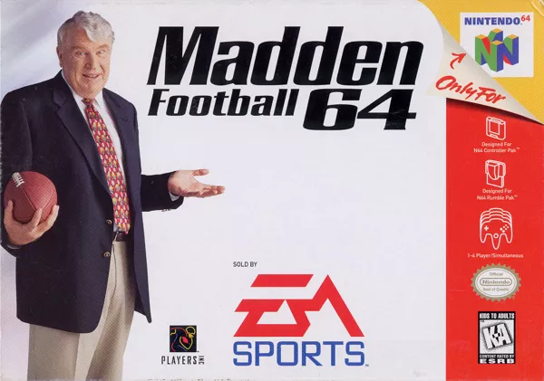 Madden Football 64 Nintendo 64 Front Cover