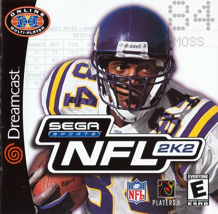 NFL 2K2 Dreamcast Front Cover