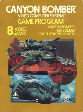 Canyon Bomber Atari 2600 Front Cover