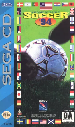 Championship Soccer &#x27;94 SEGA CD Front Cover