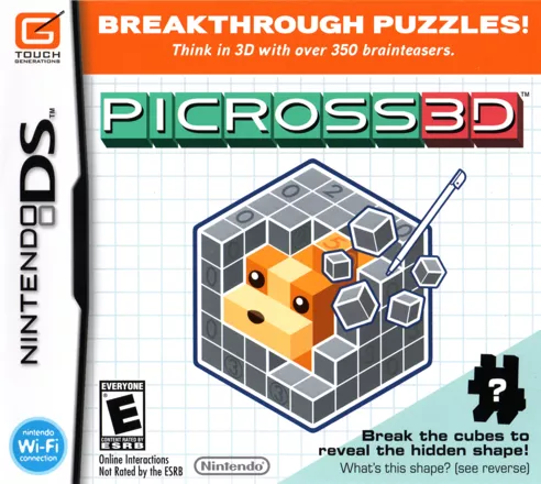 Picross 3D Nintendo DS Front Cover