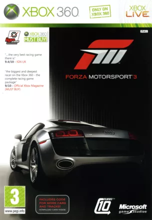 Forza Motorsport 3 Xbox 360 Front Cover