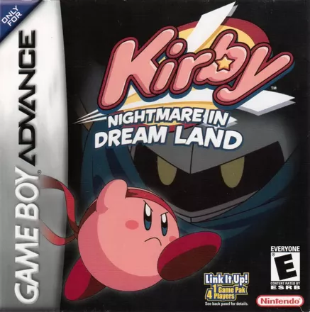 Kirby: Nightmare in Dreamland Game Boy Advance Front Cover