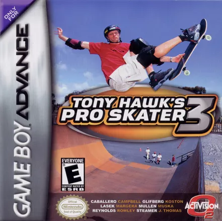 Tony Hawk&#x27;s Pro Skater 3 Game Boy Advance Front Cover