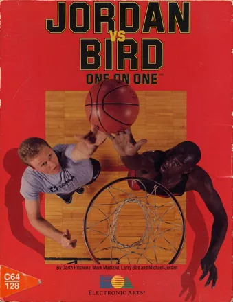 Jordan vs Bird: One on One Commodore 64 Front Cover