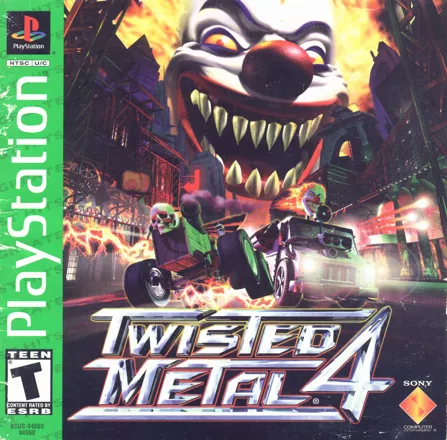 Twisted Metal 4 PlayStation Front Cover