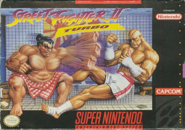 Street Fighter II Turbo SNES Front Cover