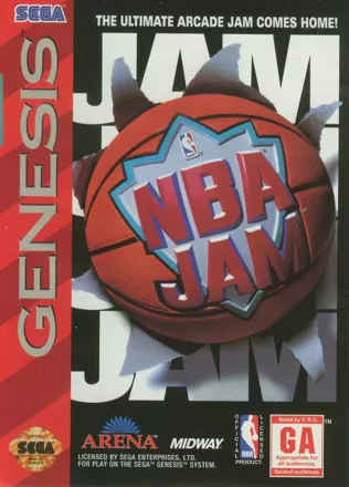 NBA Jam Genesis Front Cover
