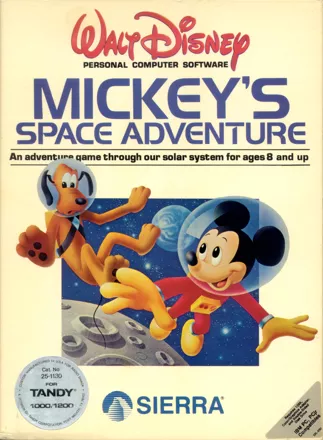 Mickey&#x27;s Space Adventure DOS Front Cover