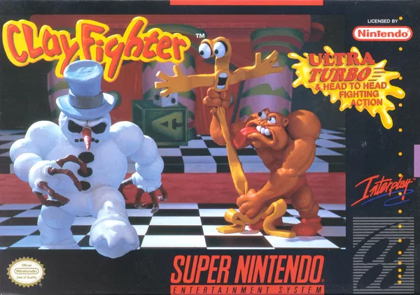 Clay Fighter SNES Front Cover