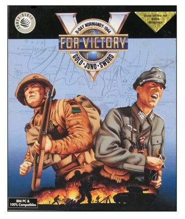 V for Victory: Gold-Juno-Sword DOS Front Cover