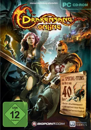 Drakensang Online Windows Front Cover with special items and the dragon pet